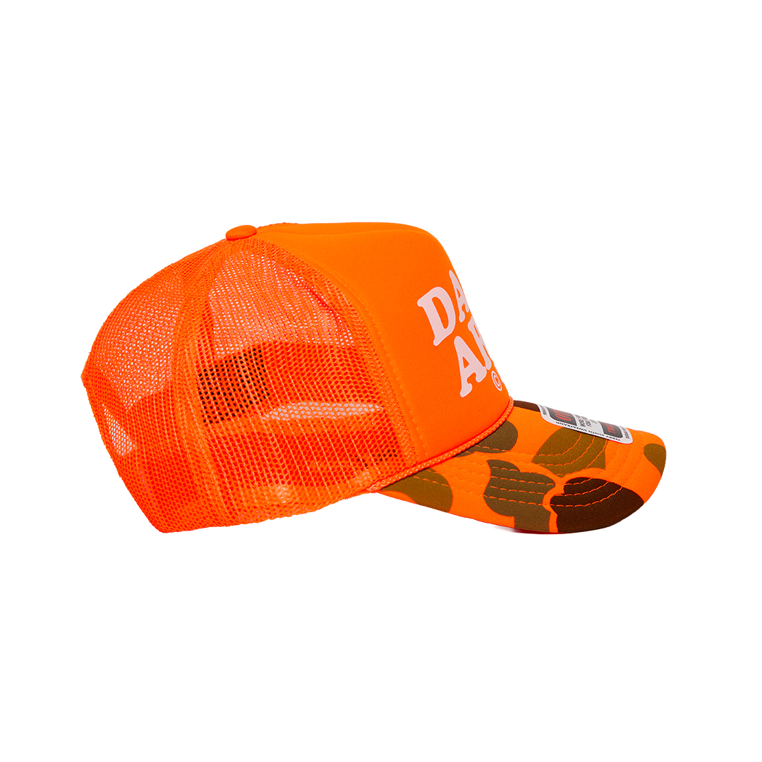 DARK ARTS TRUCKER CAP - Orange / Camo