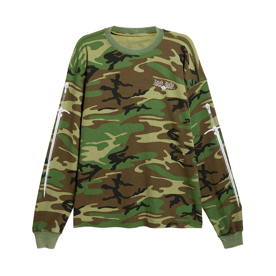 LONGSWORD WAFFLE KNIT LONG-SLEEVE - Camo