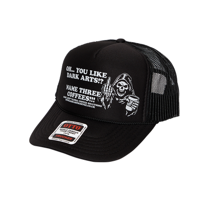 NAME THREE TRUCKER CAP - Black