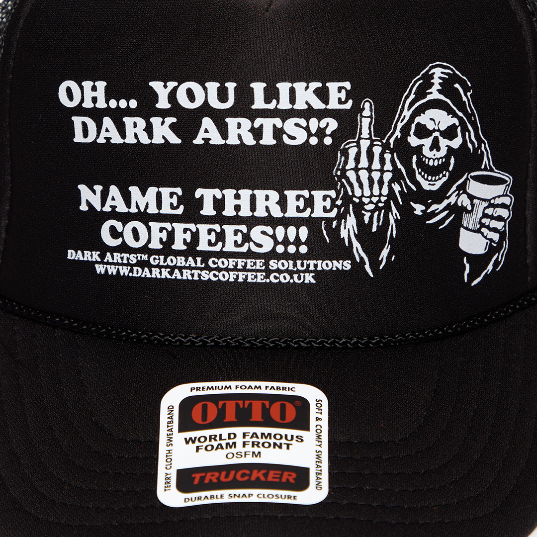 NAME THREE TRUCKER CAP - Black