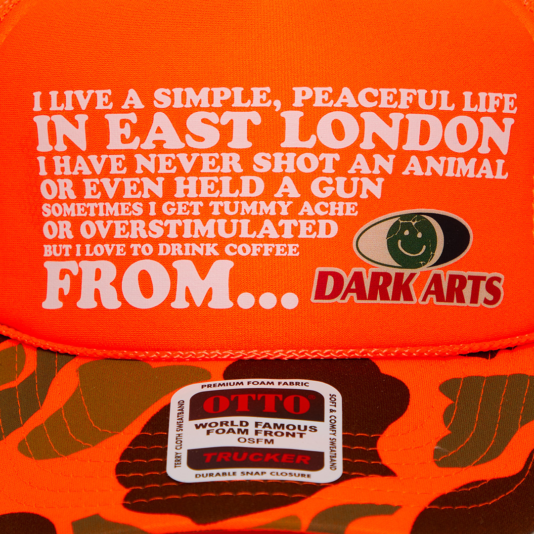 SIMPLE LIFE TRUCKER CAP - Orange / Camo